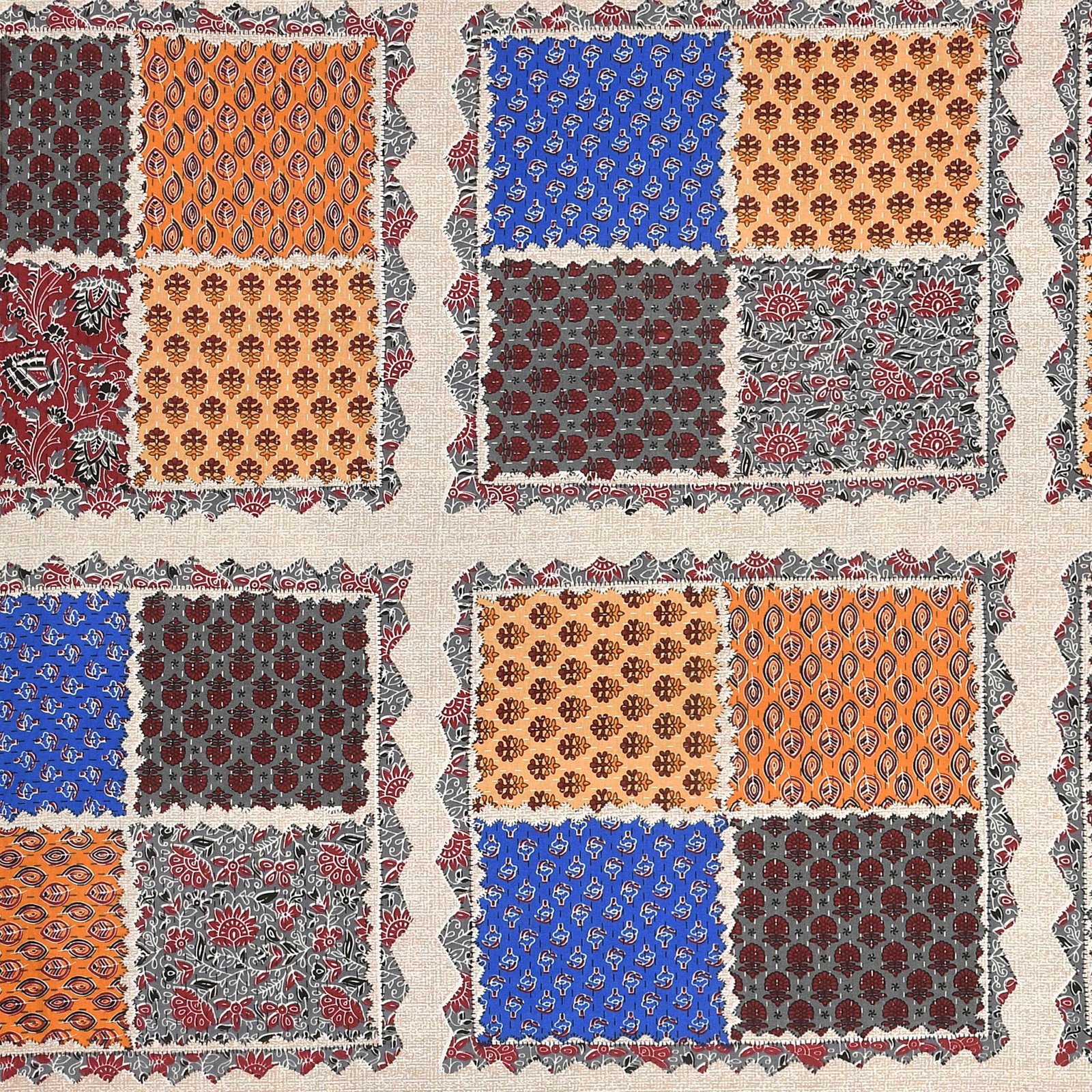 Rajasthani Traditionally Printed Cotton Doublebed Bedsheet With Pack of 2 Pillow Covers - Image 3