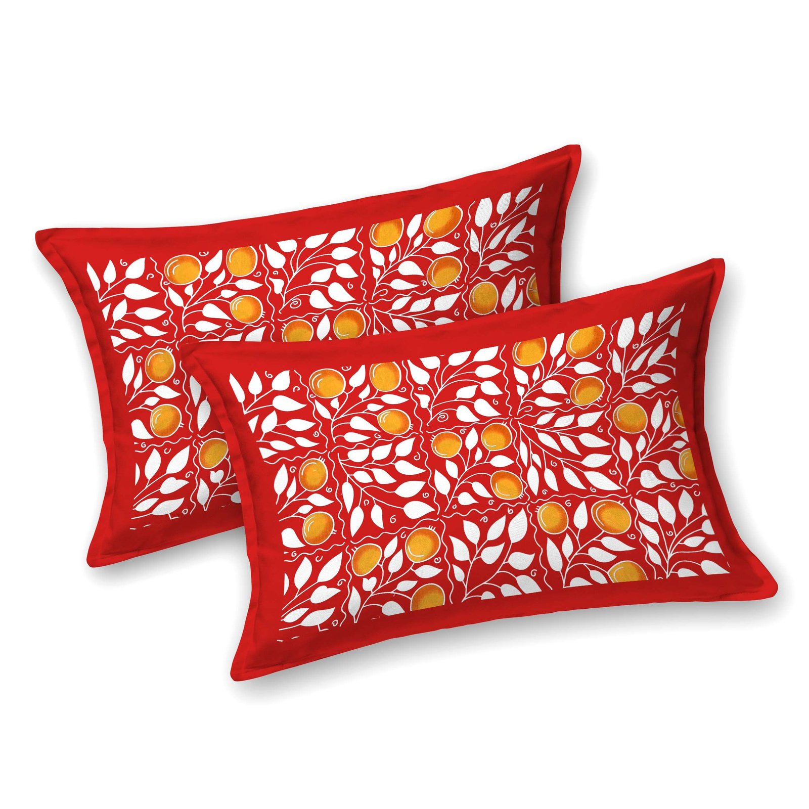 Rajasthani Traditionally Printed Cotton Doublebed Bedsheet With Pack of 2 Pillow Covers - Image 3